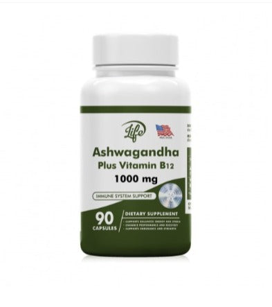 ASHAWAGANDA (GINSENG INDIO) + B12 X 90 CAPSULAS