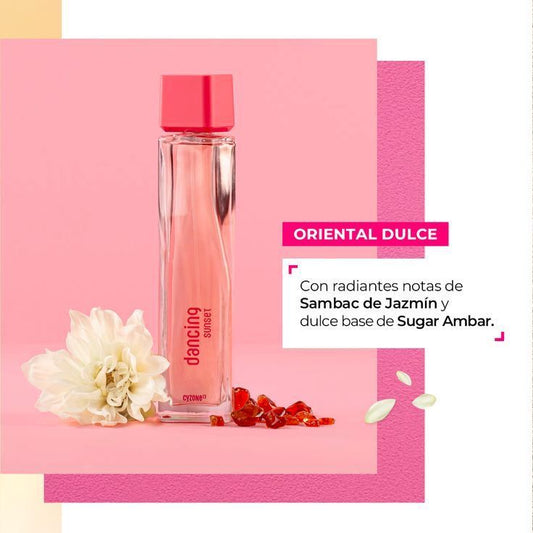 PERFUME DE MUJER DANCING SUNSET + MASCARA GRATIS